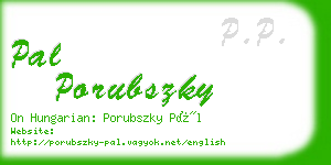 pal porubszky business card
